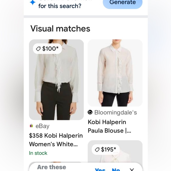 Kobi Halperin Cotton and Silk Fringed Placket Shirt, size XL - Picture 6 of 8